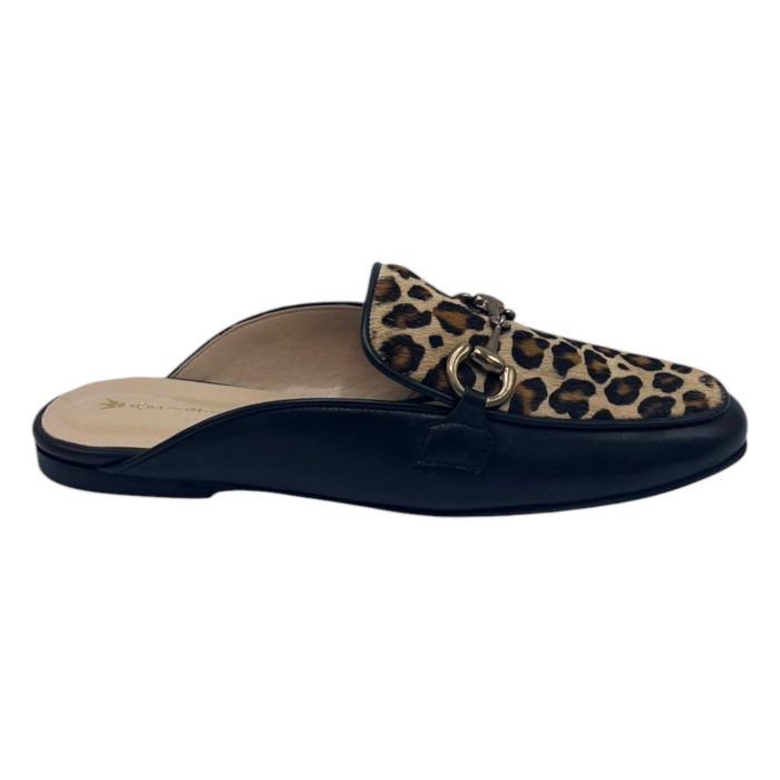 ARTISTI ROMANI ΔΕΡΜΑΤΙΝΟ MULE LEOPARD ΜΕ ΔΙΑΚΟΣΜΗΤΙΚΟ ΚΡΙΚΟ