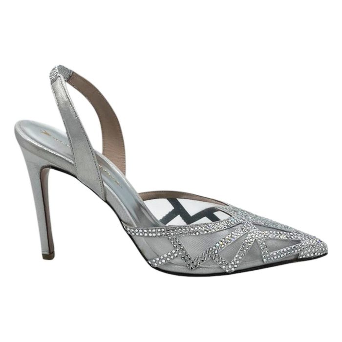 ARTISTI ROMANI ΑΣΗΜΙ SLINGBACK ΜΕ STRASS ΚΑΙ ΔΙΑΦΑΝΕΙΕΣ